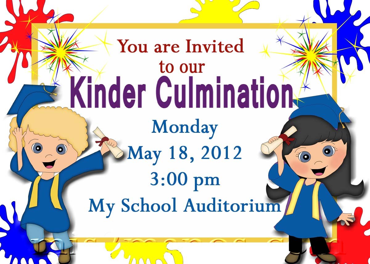 Free Printable Graduation Invitations For Kindergarten