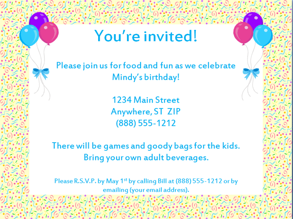 Free Printable Halloween Birthday Invitations For Kids 2015