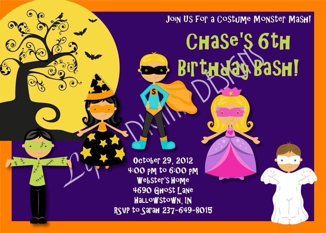 Free Printable Halloween Invitations For Birthday