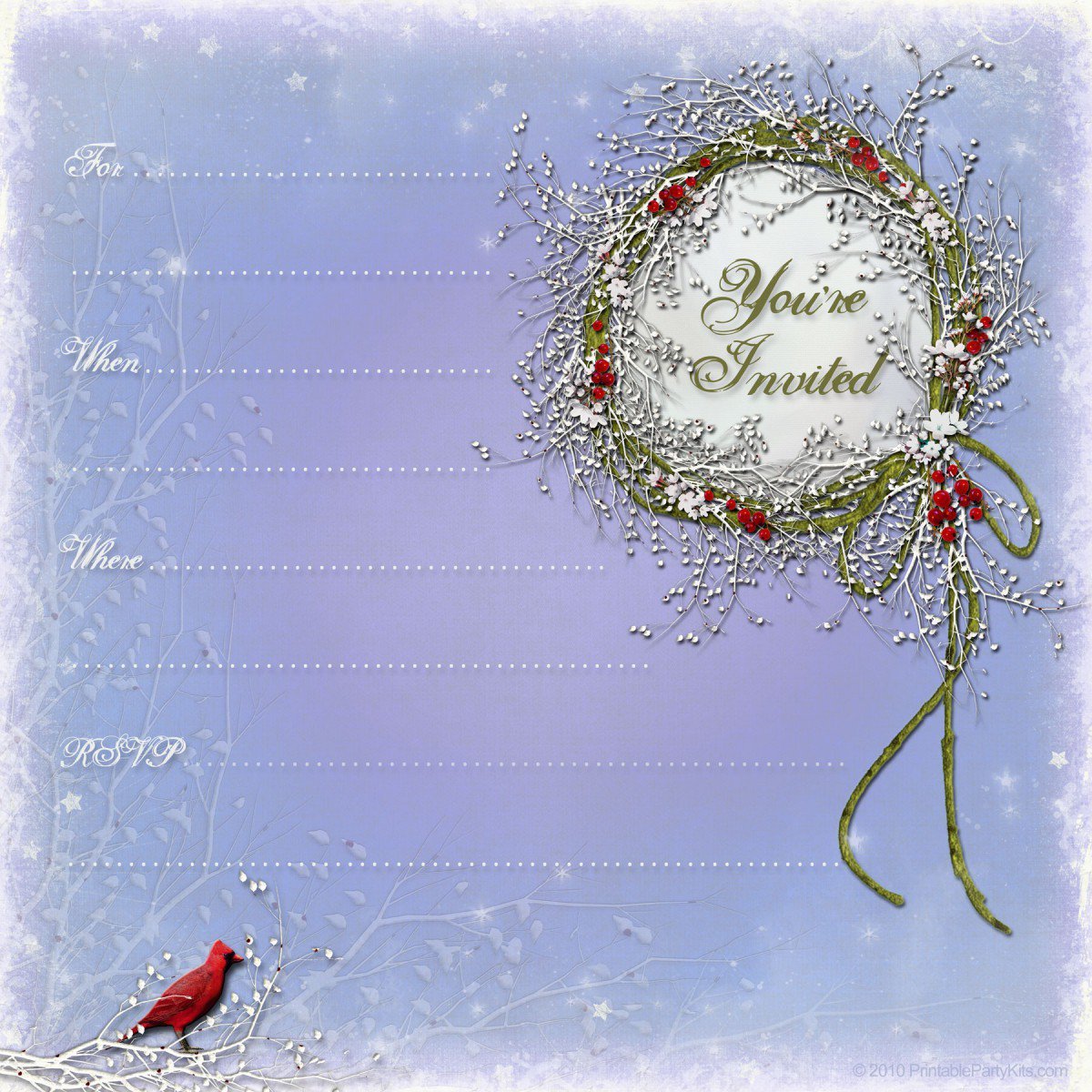 Free Printable Holiday Invitations 2016