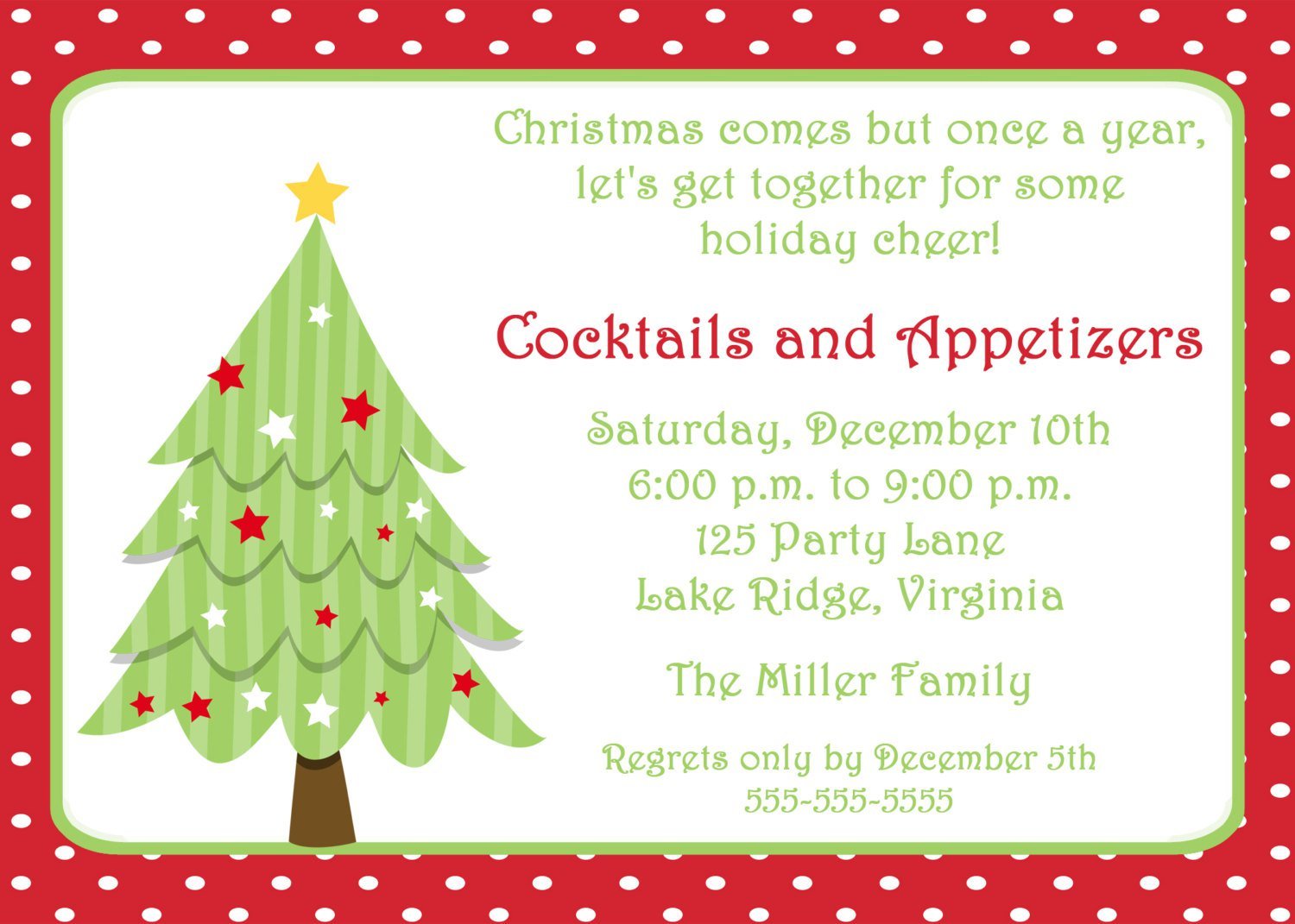 Free Printable Holiday Invitations