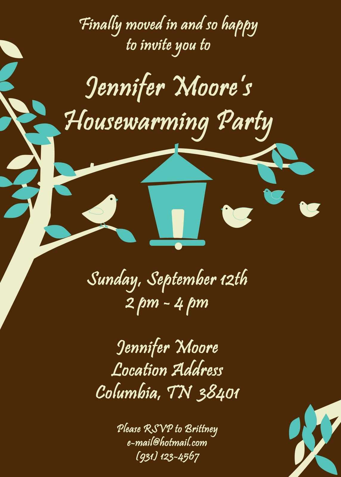 Free Printable Housewarming Party Invitations Templates 2019