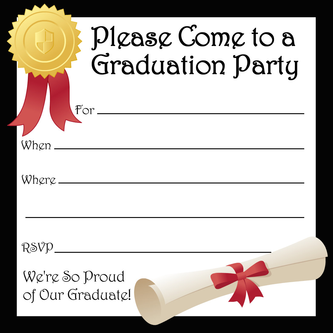 Free Printable Invitation Cards For Graduation