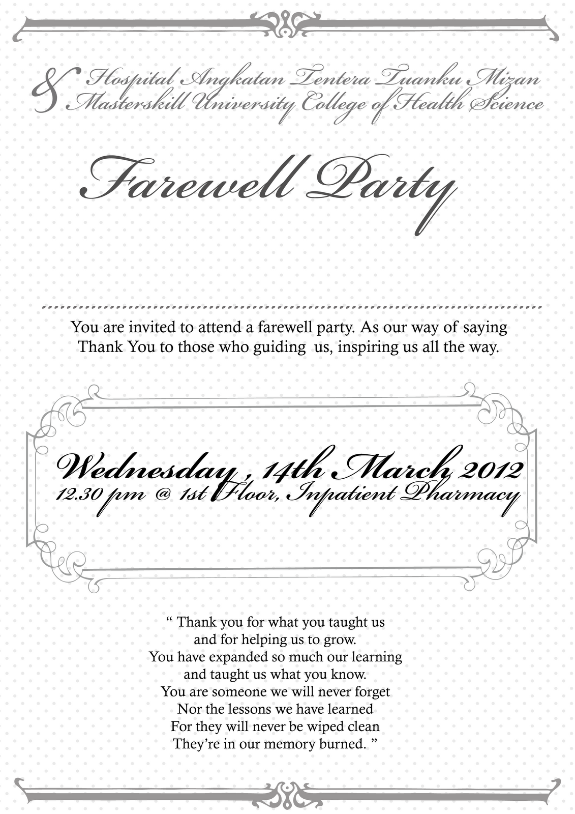 Free Printable Invitation Templates Going Away Party