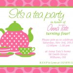 Free Printable Invitations For Kids Tea Party