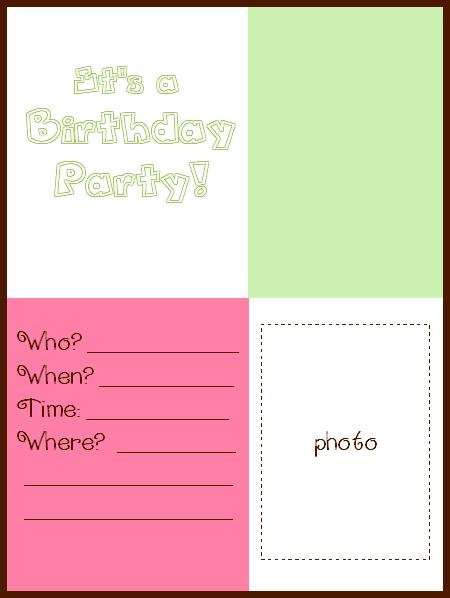 Free Printable Kids Birthday Party Invitations 2016