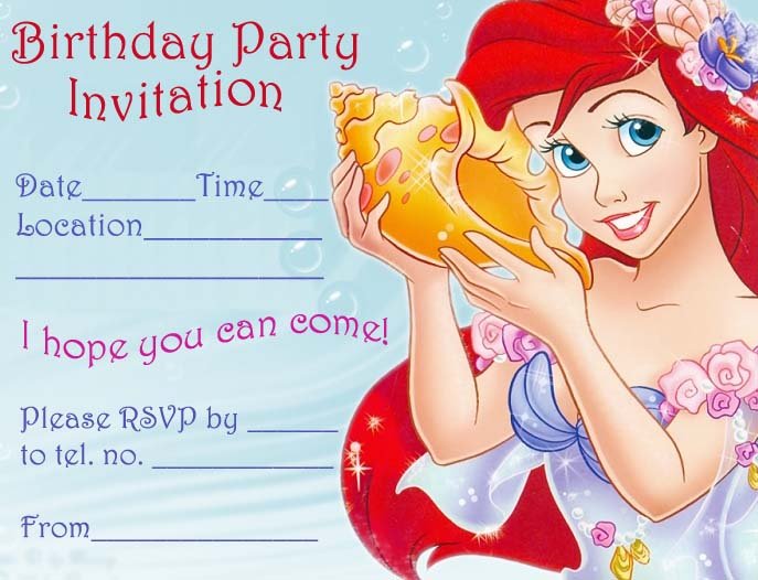 Free Printable Kids Birthday Party Invitations Templates 2015