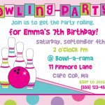 Free Printable Kids Bowling Party Invitations