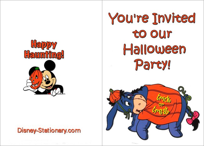Free Printable Kids Halloween Party Invitations