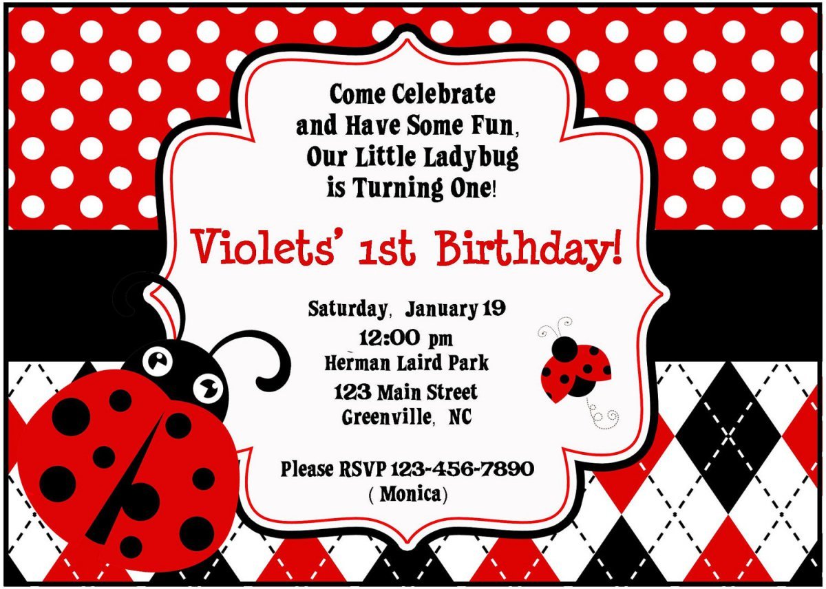 Free Printable Ladybug Baby Shower Invitations Templates