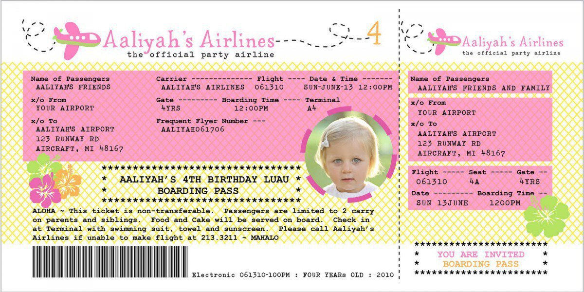 Free Printable Luau Party Invitations Kids 2016