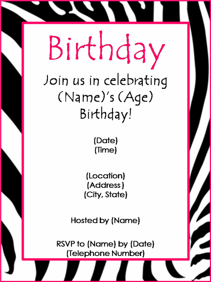 Free Printable Party Invitation Templates For Kids 2015