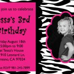 Free Printable Pink Zebra Birthday Invitations
