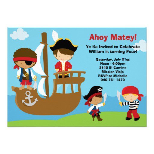 Free Printable Pirate Invitations Templates 2017