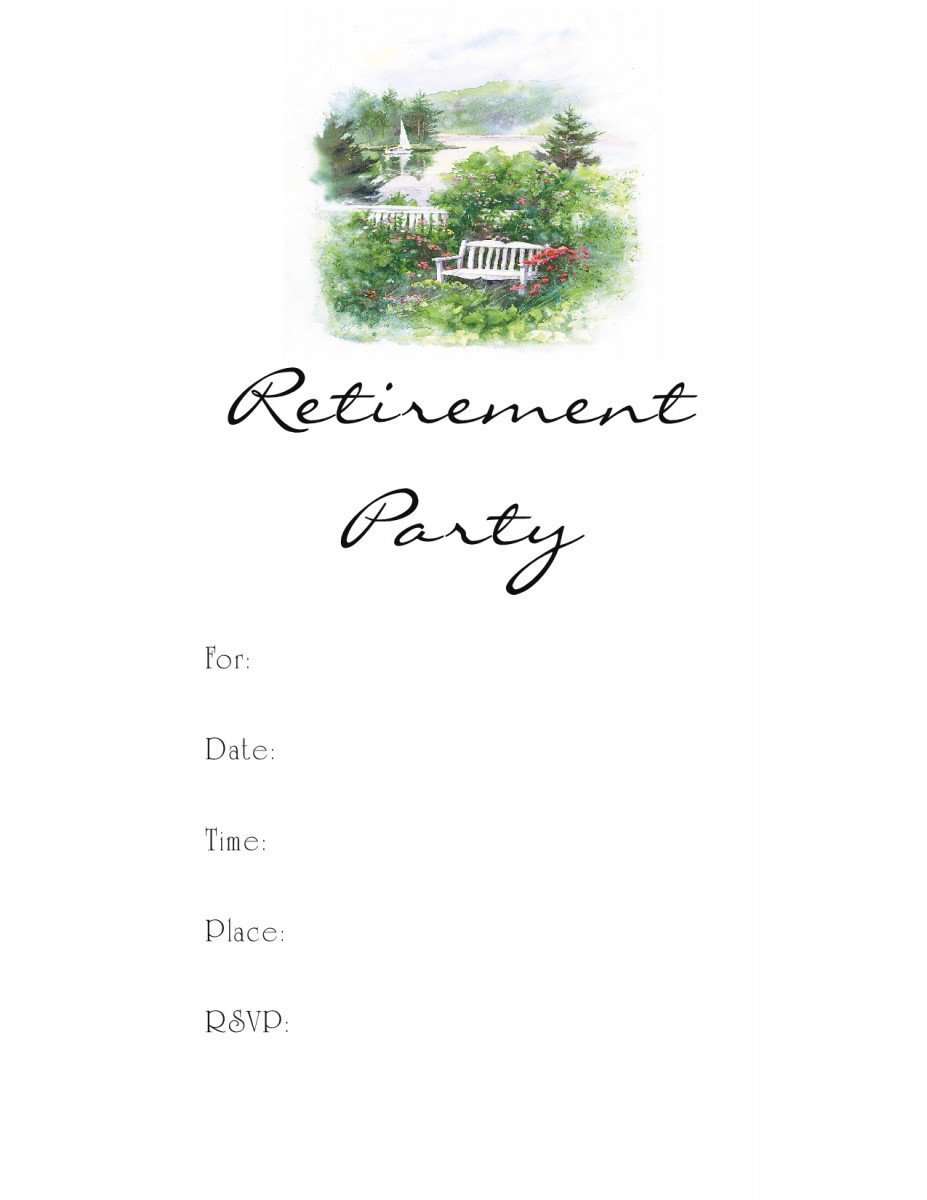 Free Printable Retirement Party Invitations Templates 2018