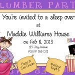 Free Printable Sleepover Invitations