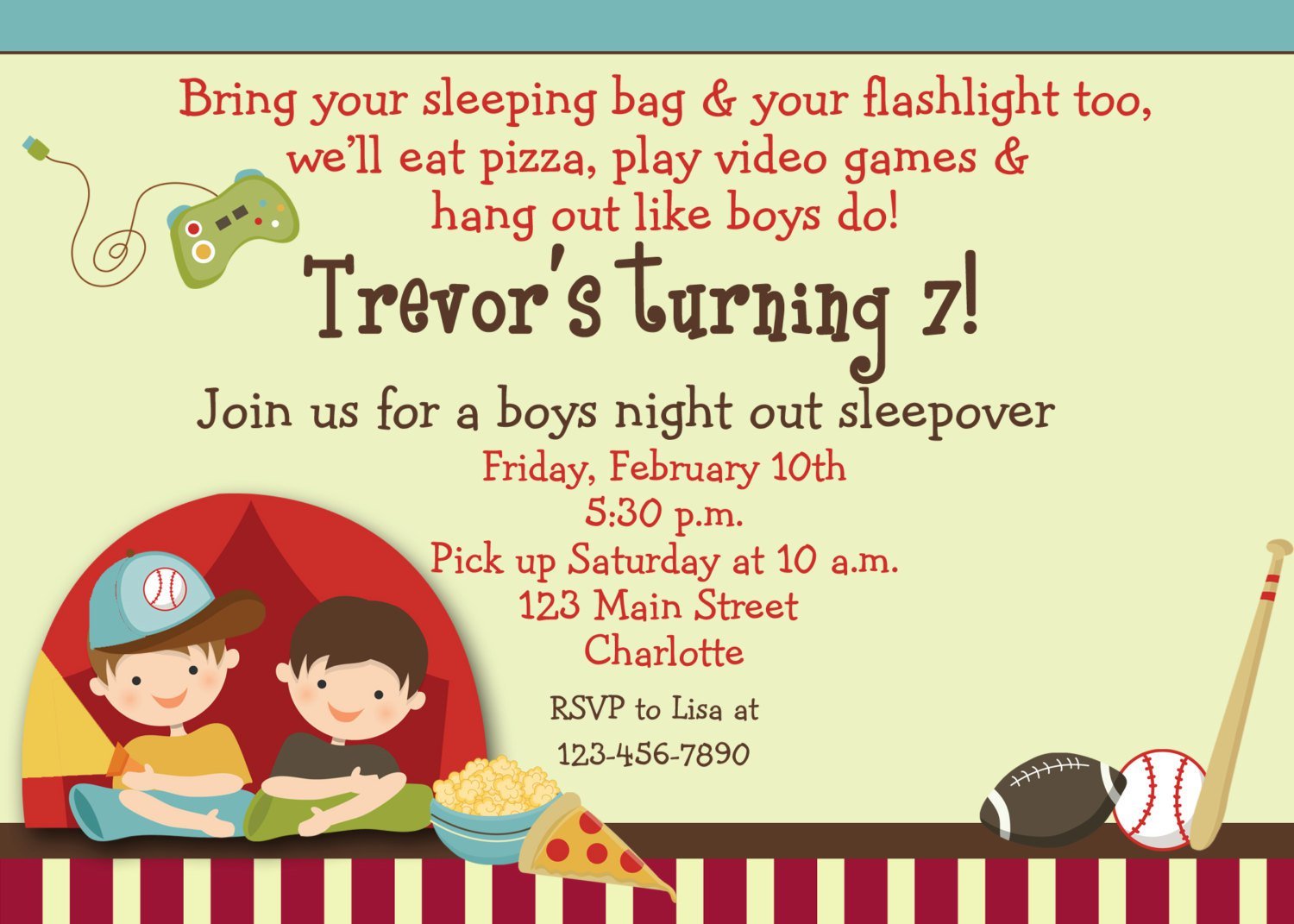 Free Printable Slumber Party Invitations For Kids