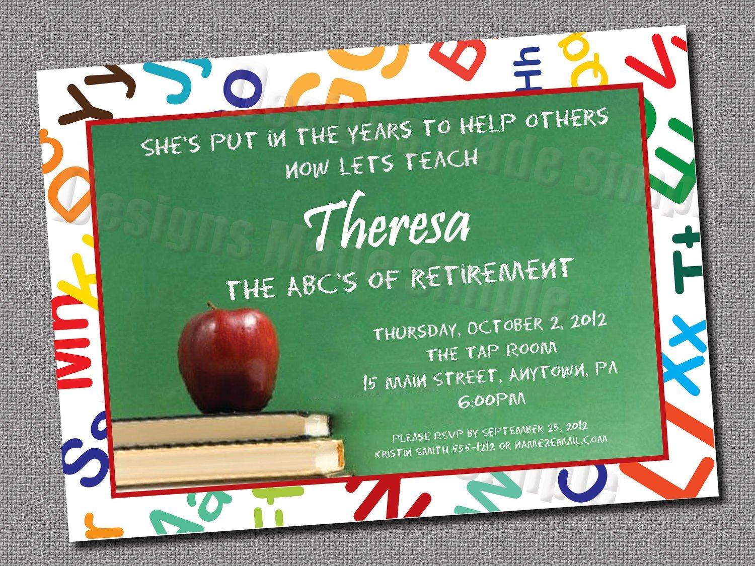 Free Printable Teacher Retirement Party Invitations