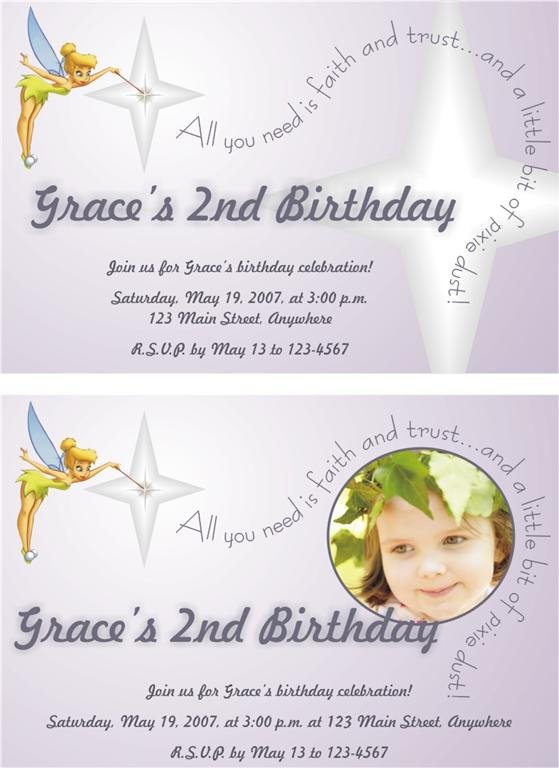 Free Printable Tinkerbell Birthday Invitations 2015