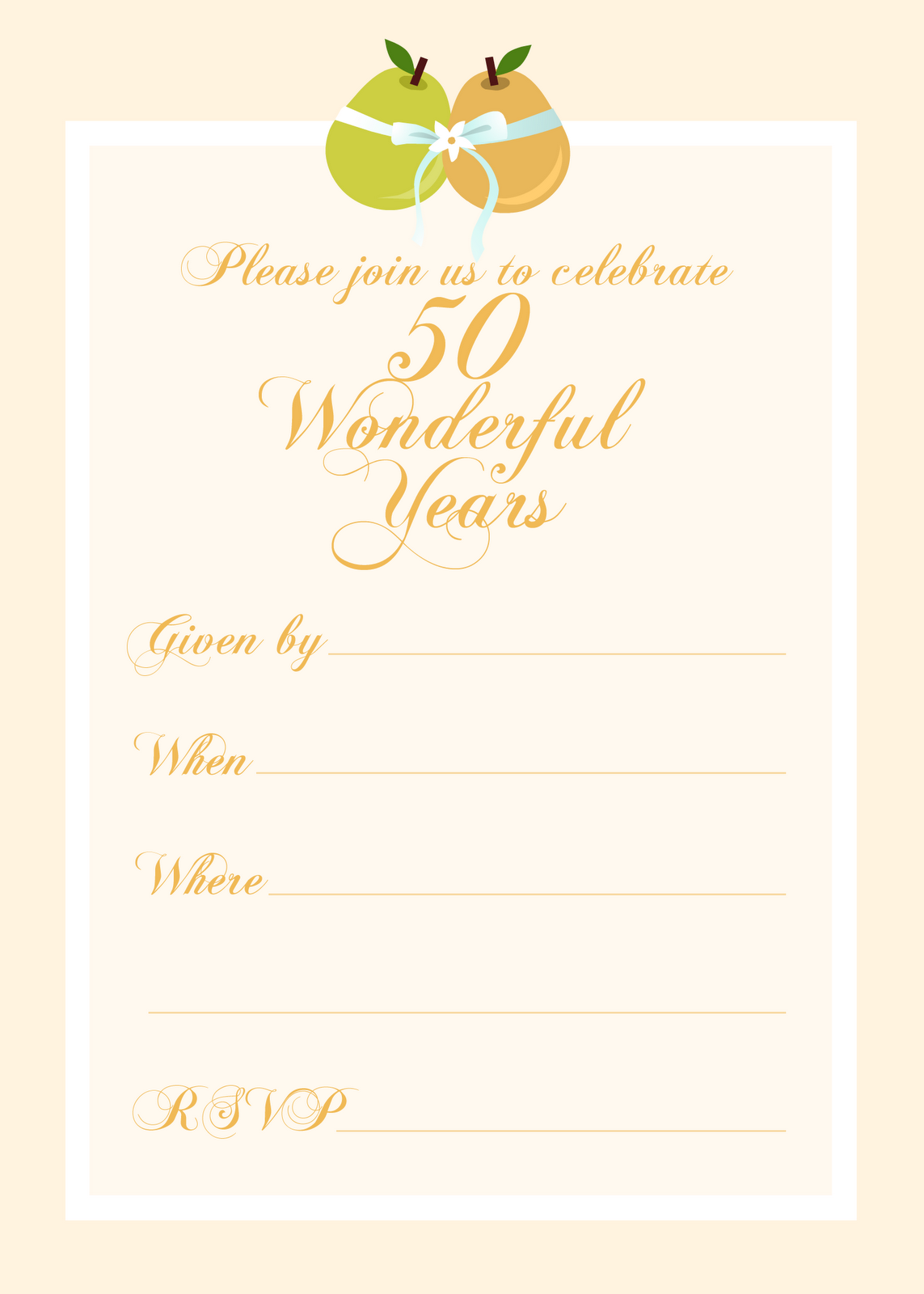 Free Printable Wedding Anniversary Invitation Templates