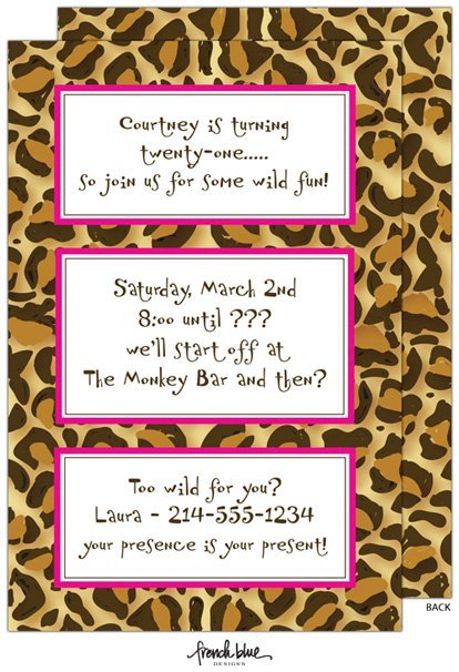 Free Printable Zebra Stripe Party Invitations 2017