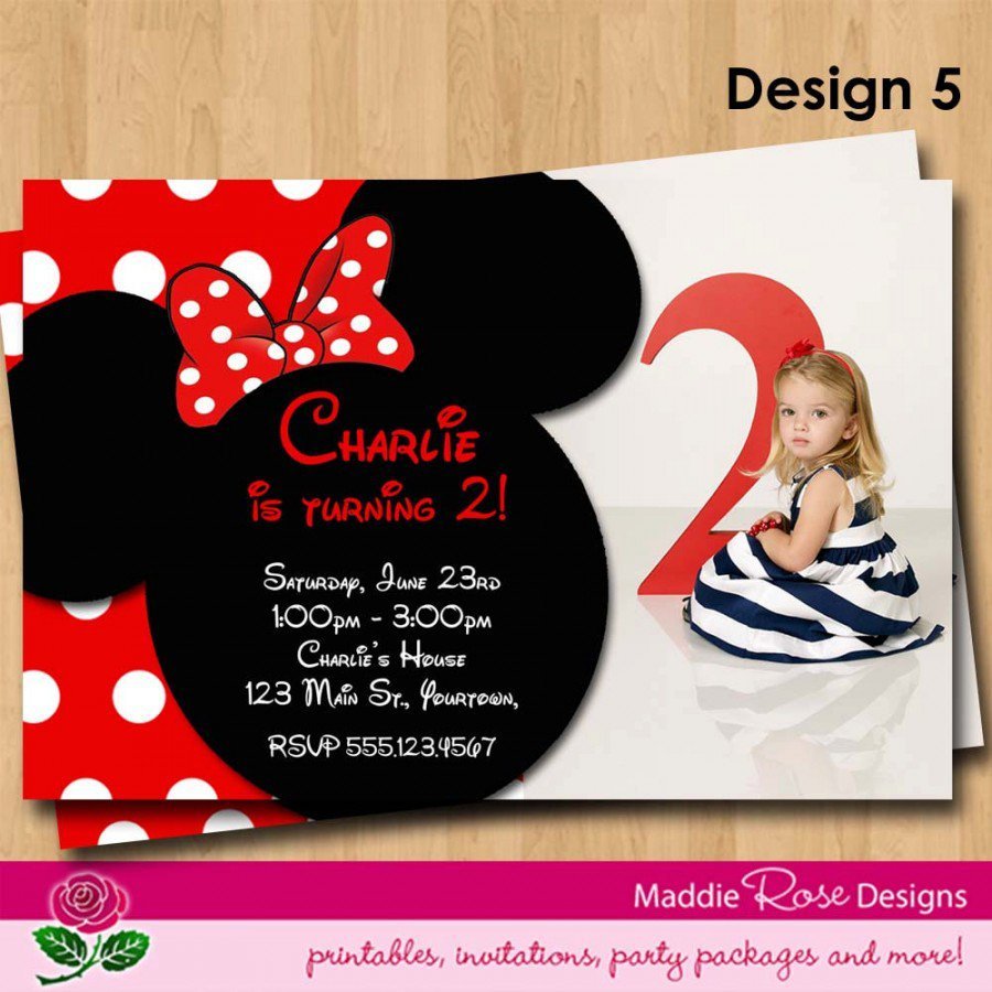 Free Red Minnie Mouse Printable Invitations