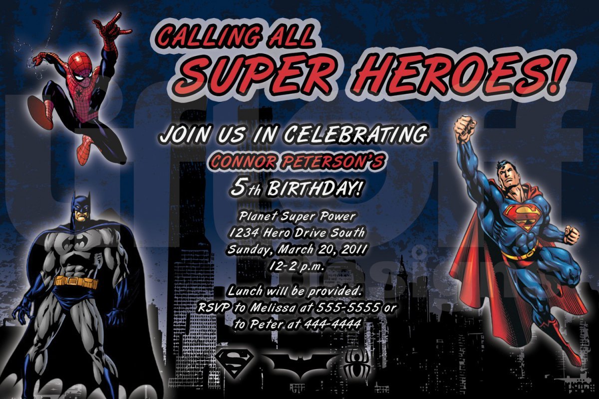 Free Spiderman Birthday Party Invitations Printable