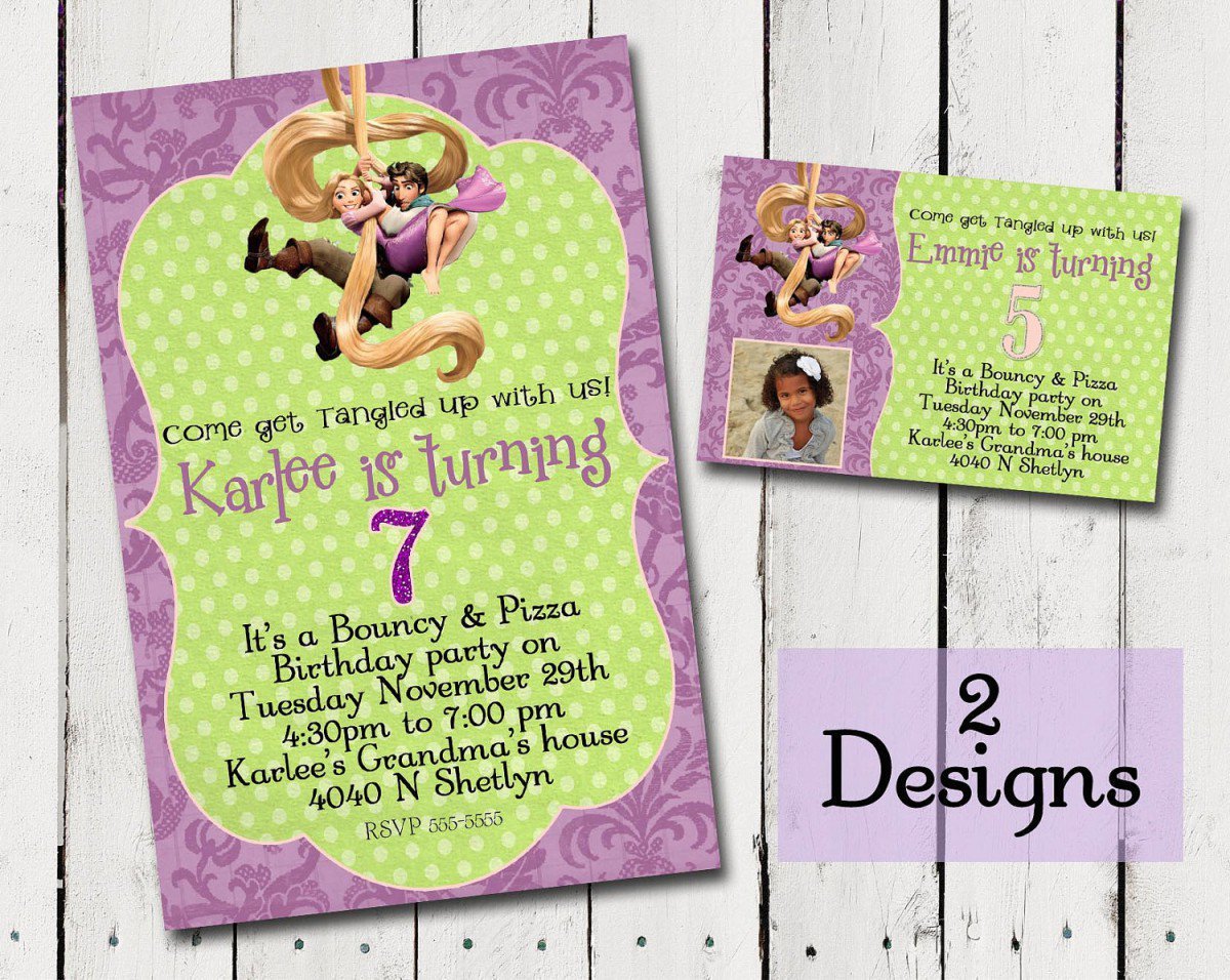 Free Tangled Printable Birthday Invitations 2016