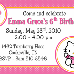 Hello Kitty Template Invitations
