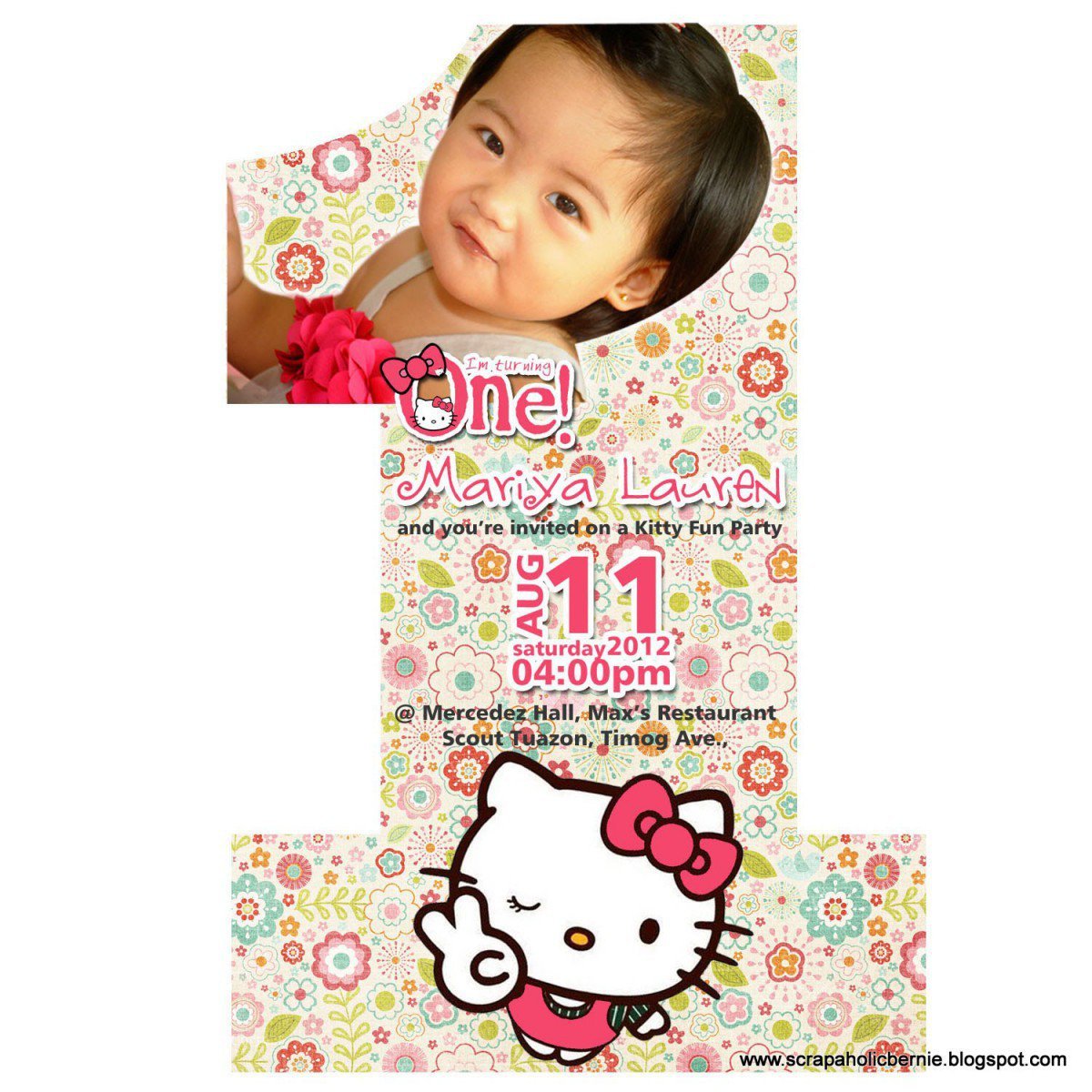 Hello Kitty Printable Invitation Template 2016