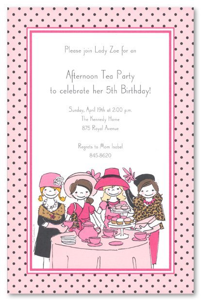 High Tea Party Invitation Printable 2015