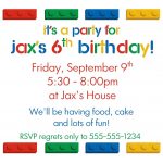 Lego Birthday Party Invitations Printable