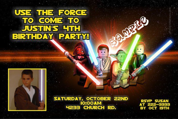 Lego Star Wars Birthday Invitations Printable 2018