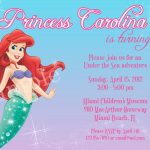 Little Mermaid Printable Birthday Invitations