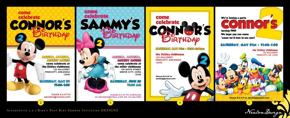 Mickey Mouse Clubhouse Birthday Invitation Template Free 2016