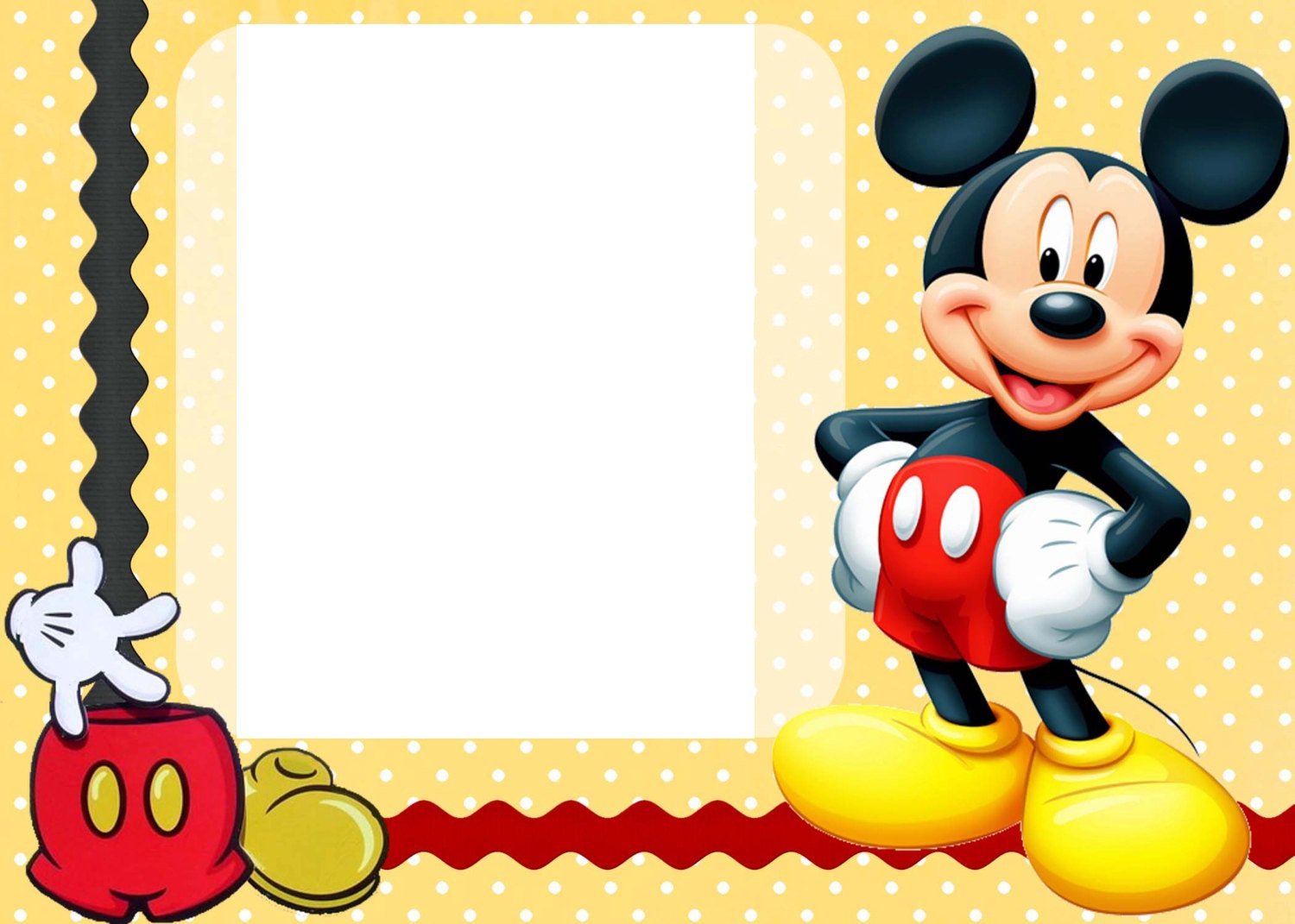 Mickey Mouse Printable Invitation Cards