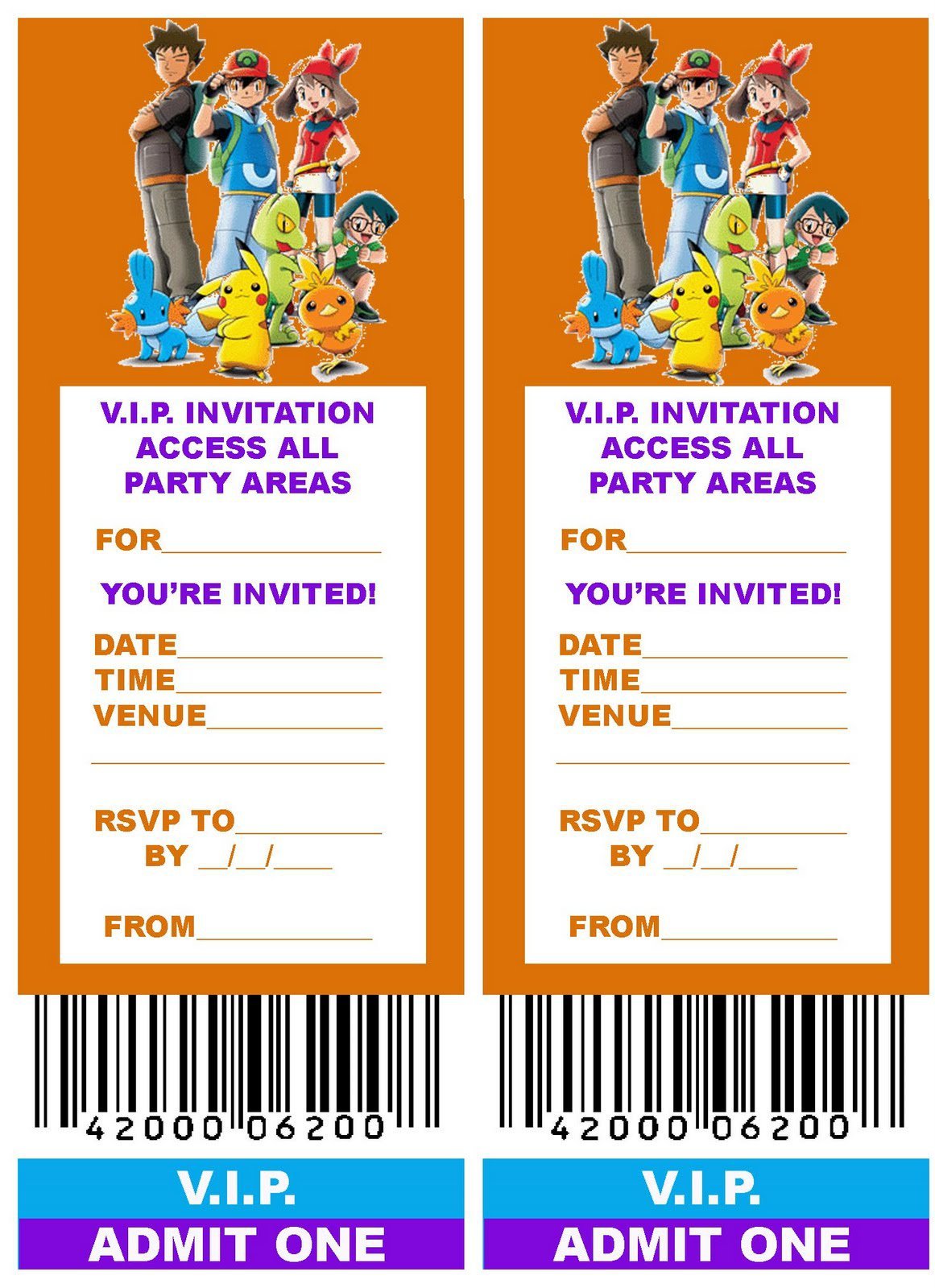 Pokemon Party Invitations Free Printable