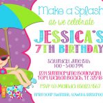 Printable Pool Party Birthday Invitations
