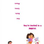 Print Dora Invitations