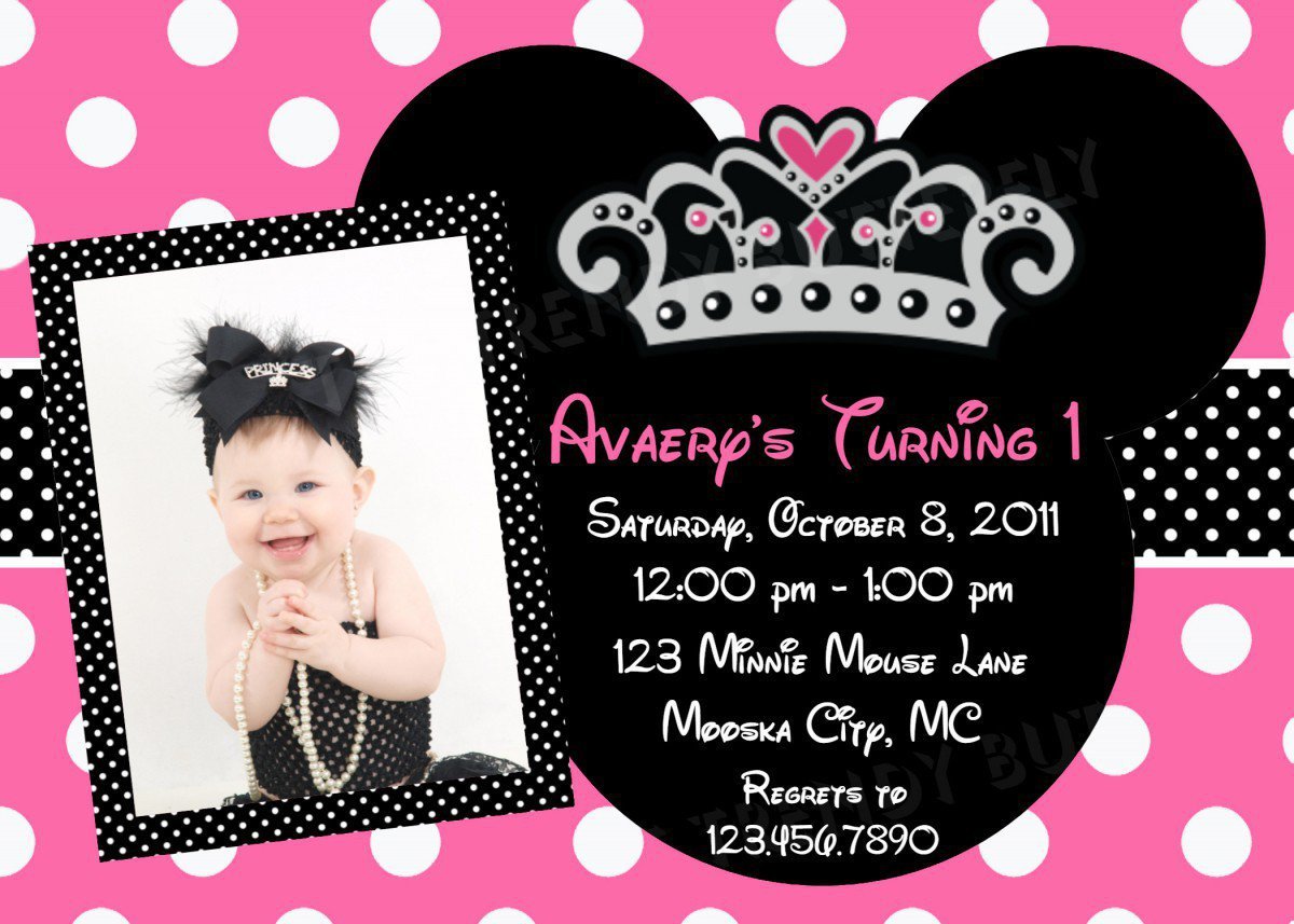 Printable 1st Birthday Invitations For Girls