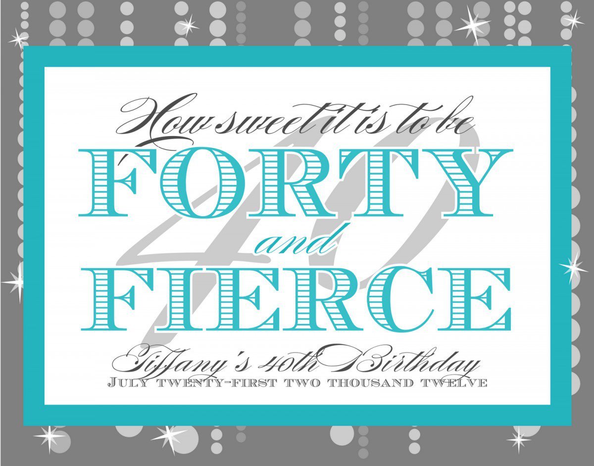 Printable 40th Anniversary Invitations 2016