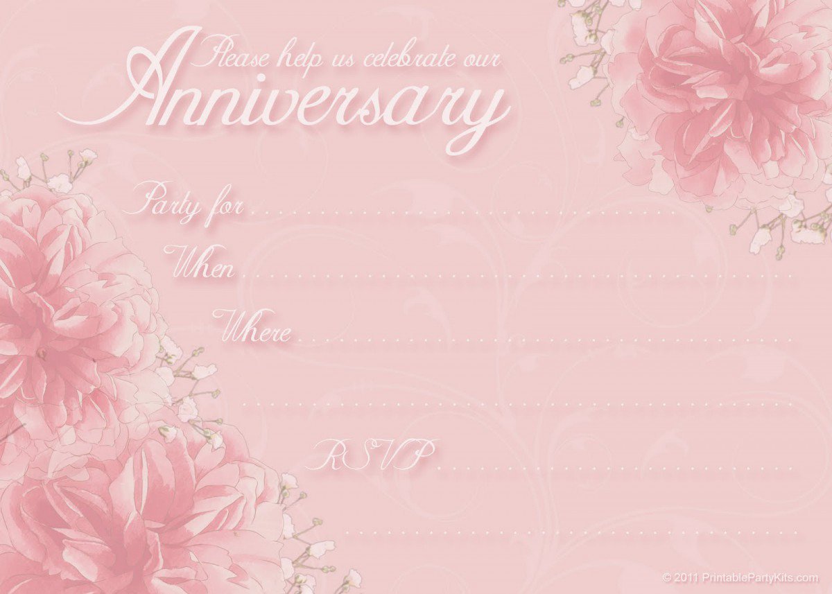 Printable 50th Anniversary Invitations Free 2016