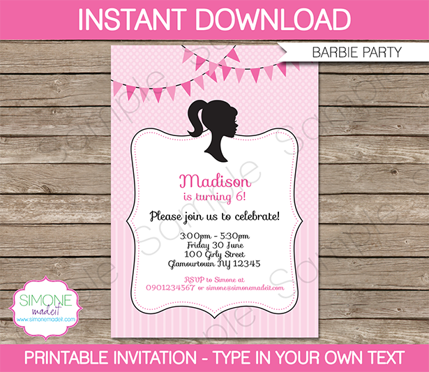 Printable 7th Birthday Invitation Templates 2016