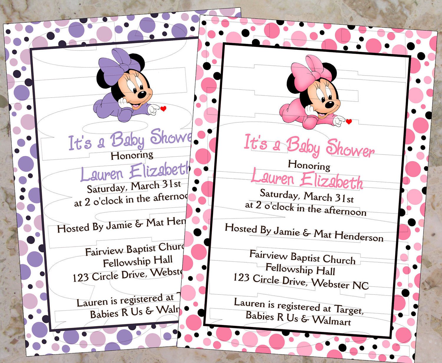 Printable Baby Minnie Mouse Invitations