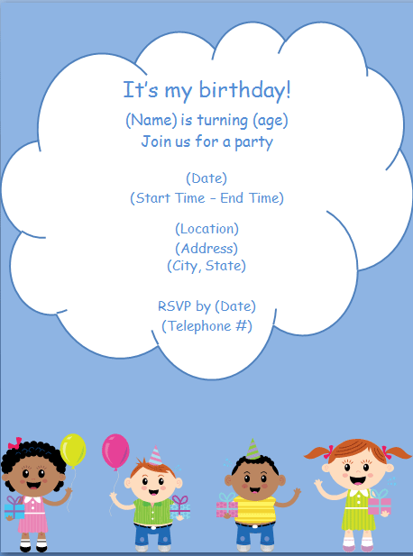 Printable Birthday Invitation Cards For Boys 2015