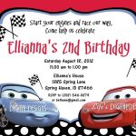 Free Printable Birthday Invitations Cars Disney