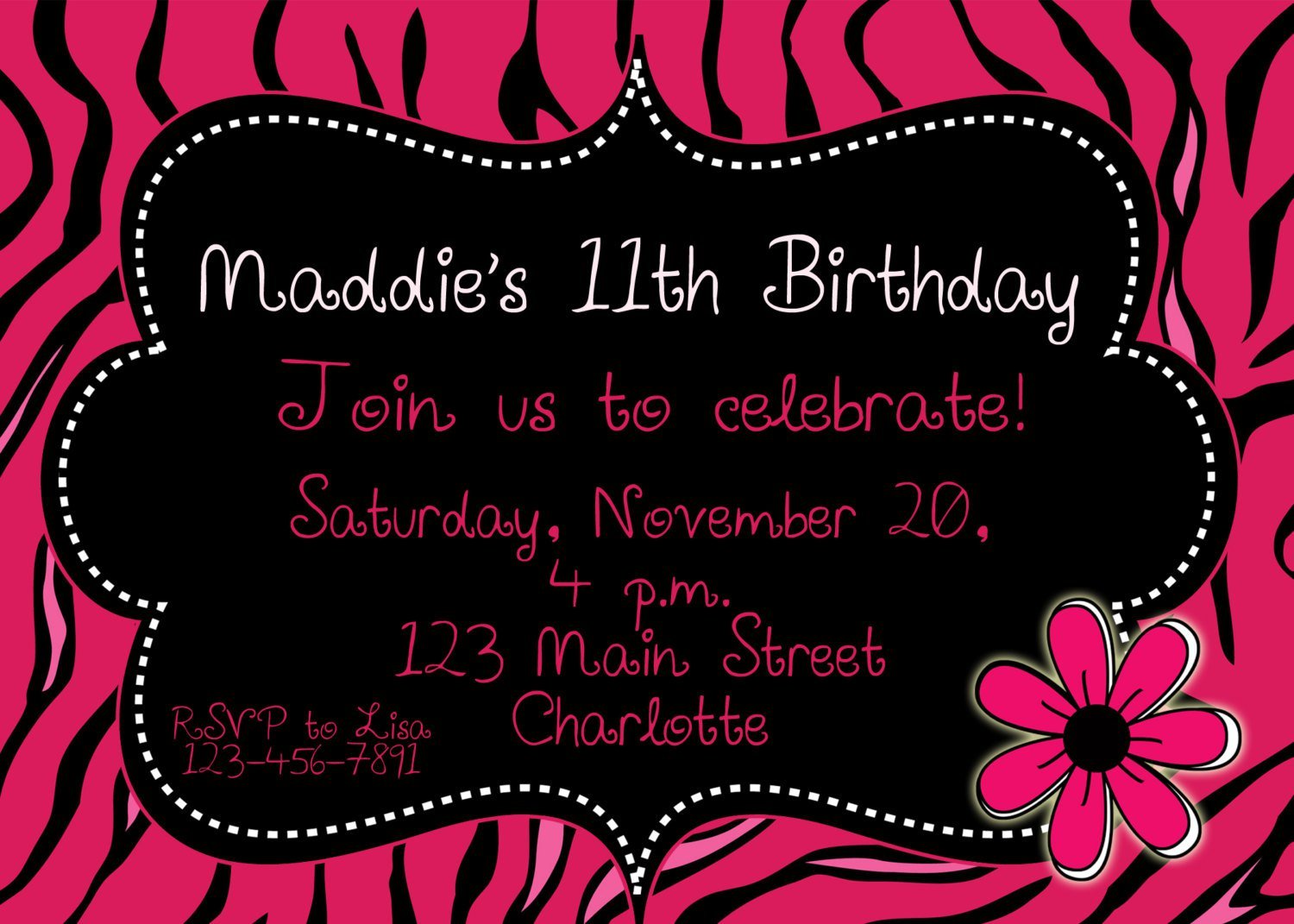 Printable Birthday Party Invitations Free Girls