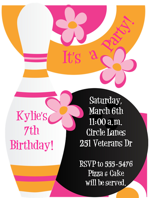 Printable Bowling Invitation Templates 2016