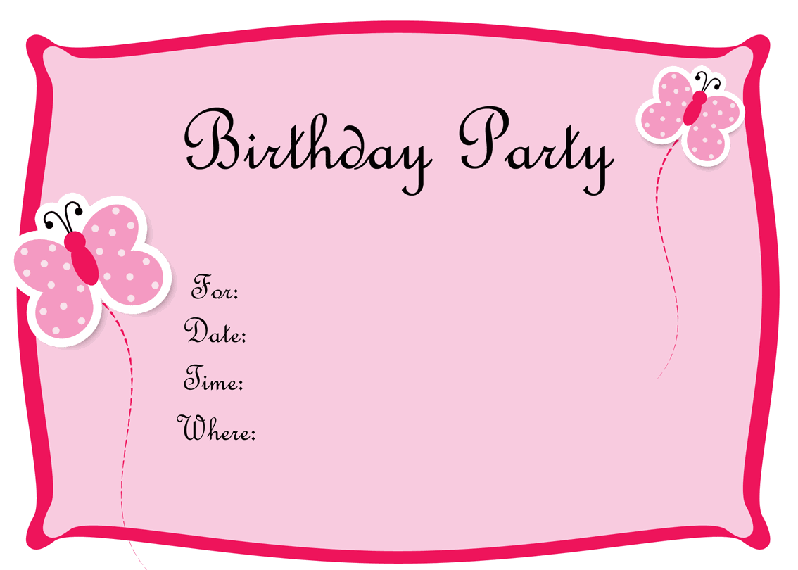Printable Childrens Birthday Party Invitations