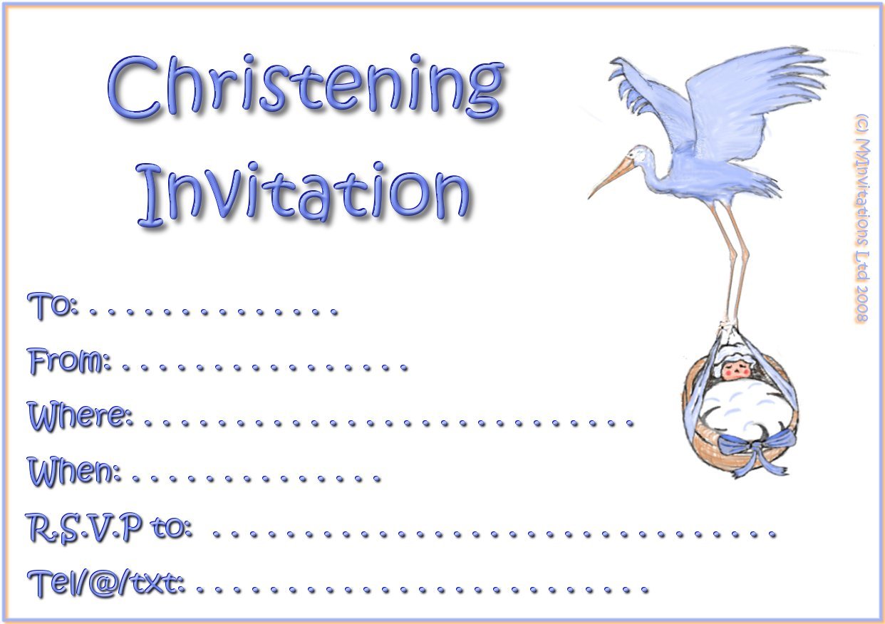 Printable Christening Invitations For Baby